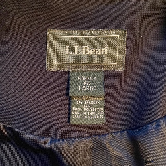 L.L. Bean Black Trench Coat L vintage - Picture 3 of 6